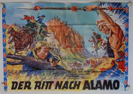 The Road to Fort Alamo original release german double panel movie poster